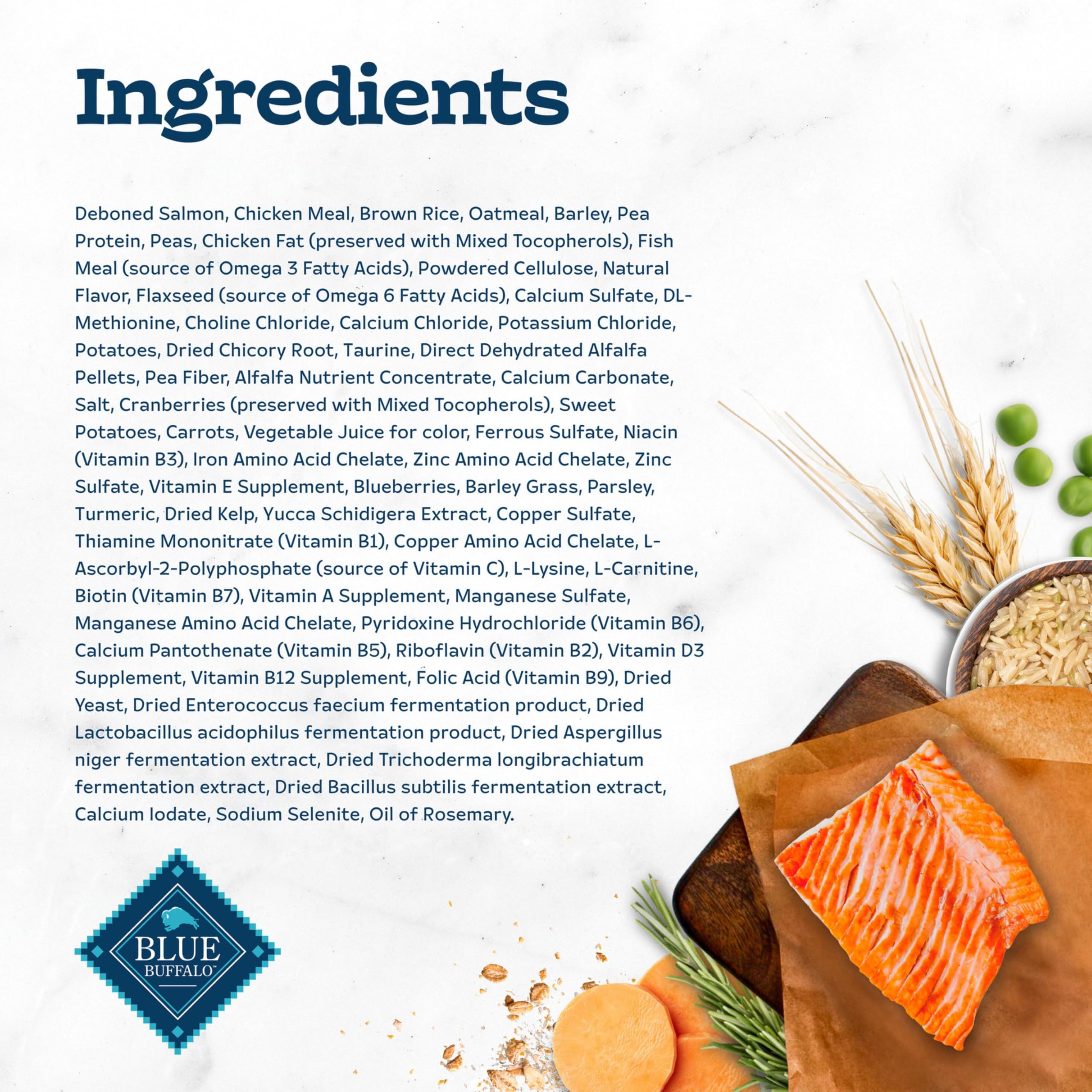 Blue Buffalo Tastefuls no-chicken-by-product-meals close-up showcases wholesome ingredients