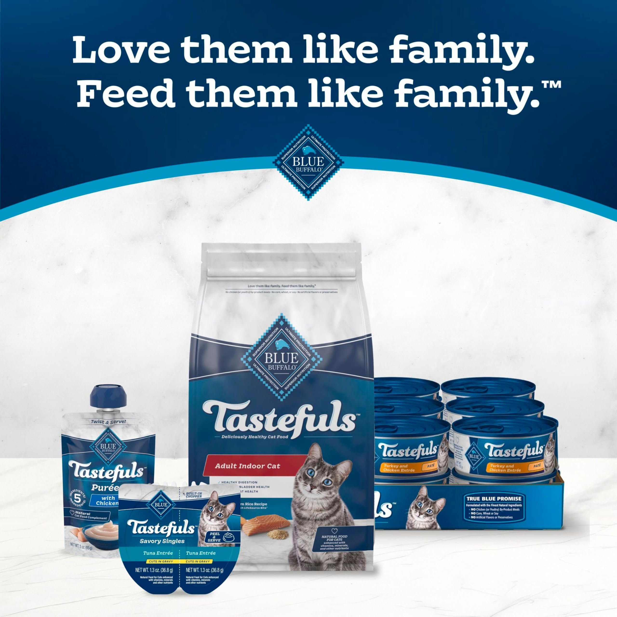 Blue Buffalo Tastefuls made in the USA emphasizes quality ingredients