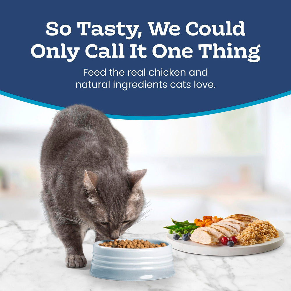 Blue Buffalo Tastefuls label highlights no corn, wheat, or soy formulation