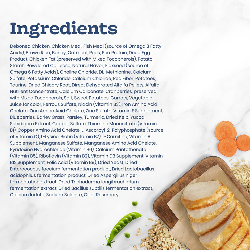 Blue Buffalo Tastefuls no corn wheat soy label emphasizes clean ingredients