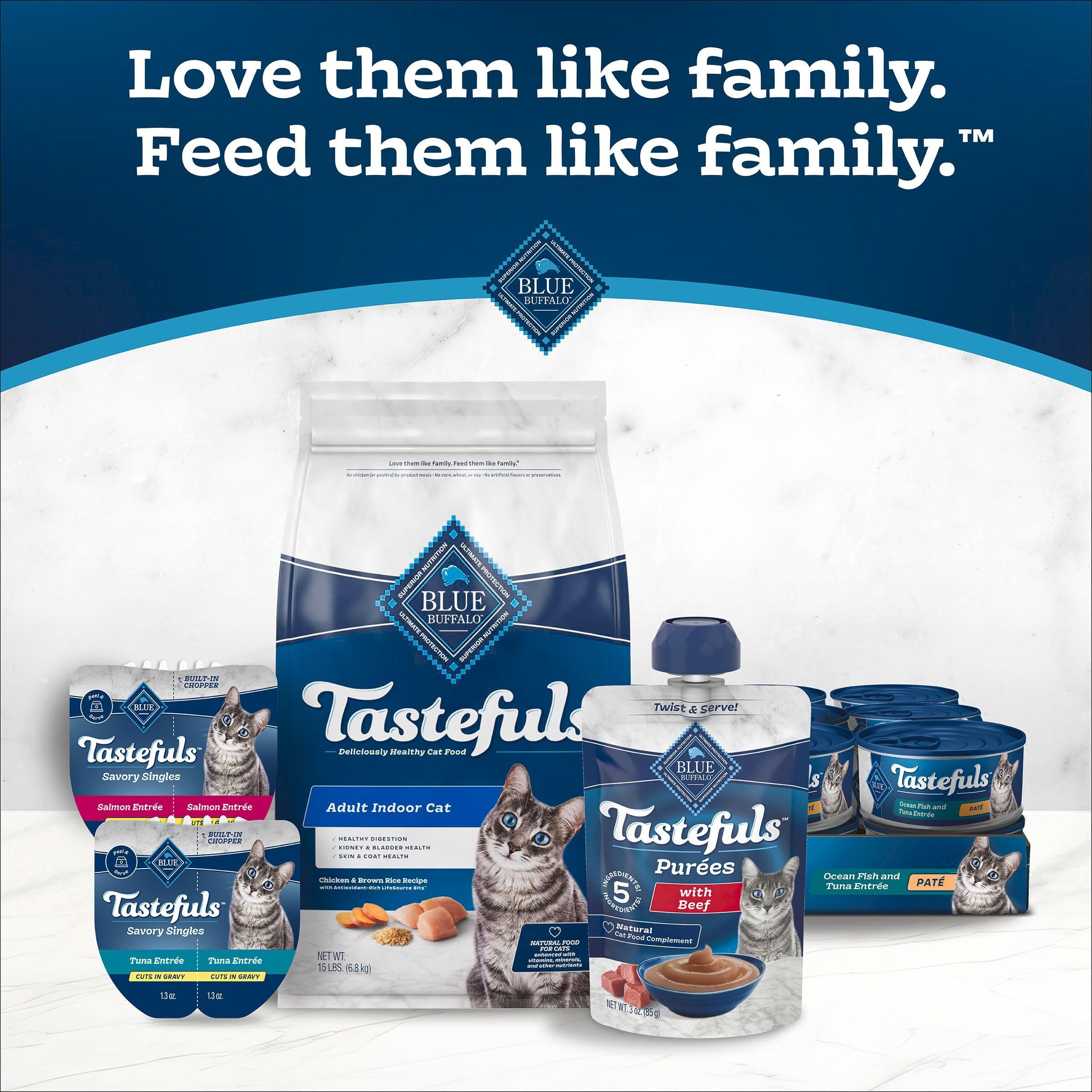Blue Buffalo Tastefuls Purés 12-count multipack convenient for regular treats