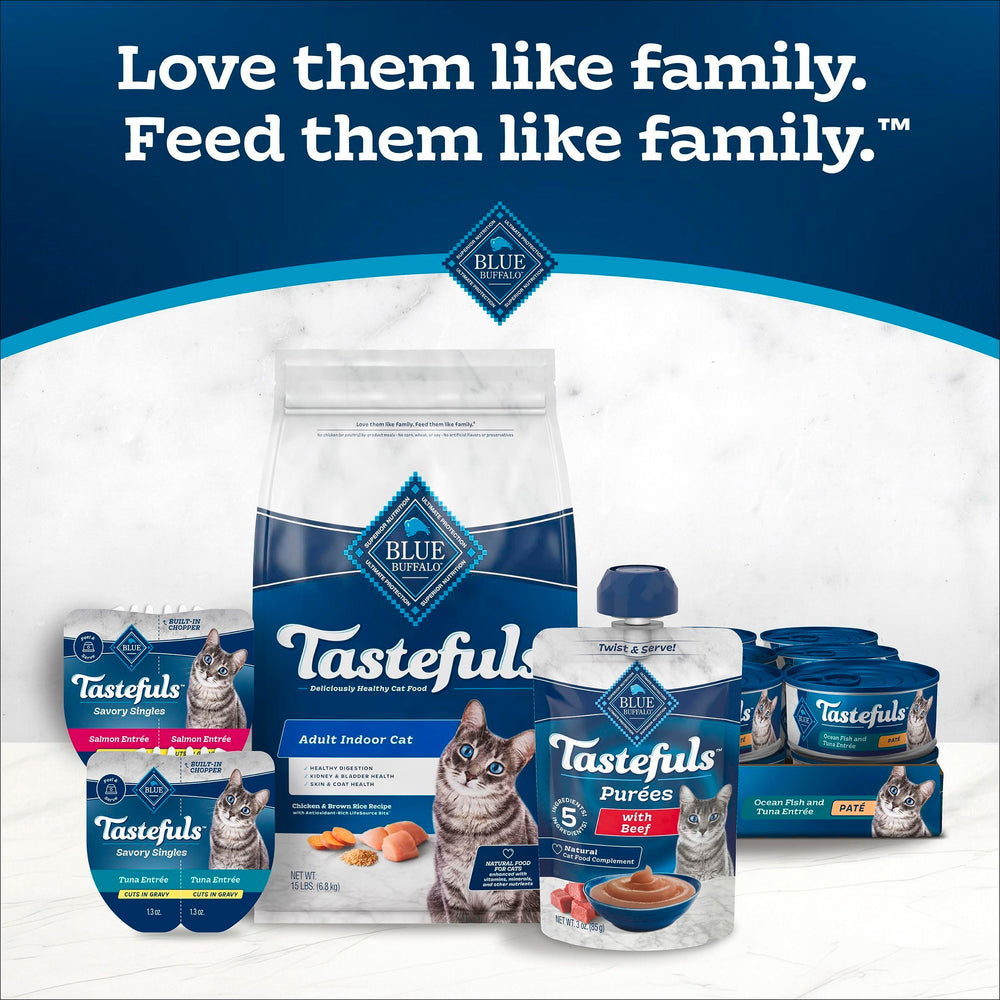 Blue Buffalo Tastefuls Purés 12-count multipack convenient for regular treats