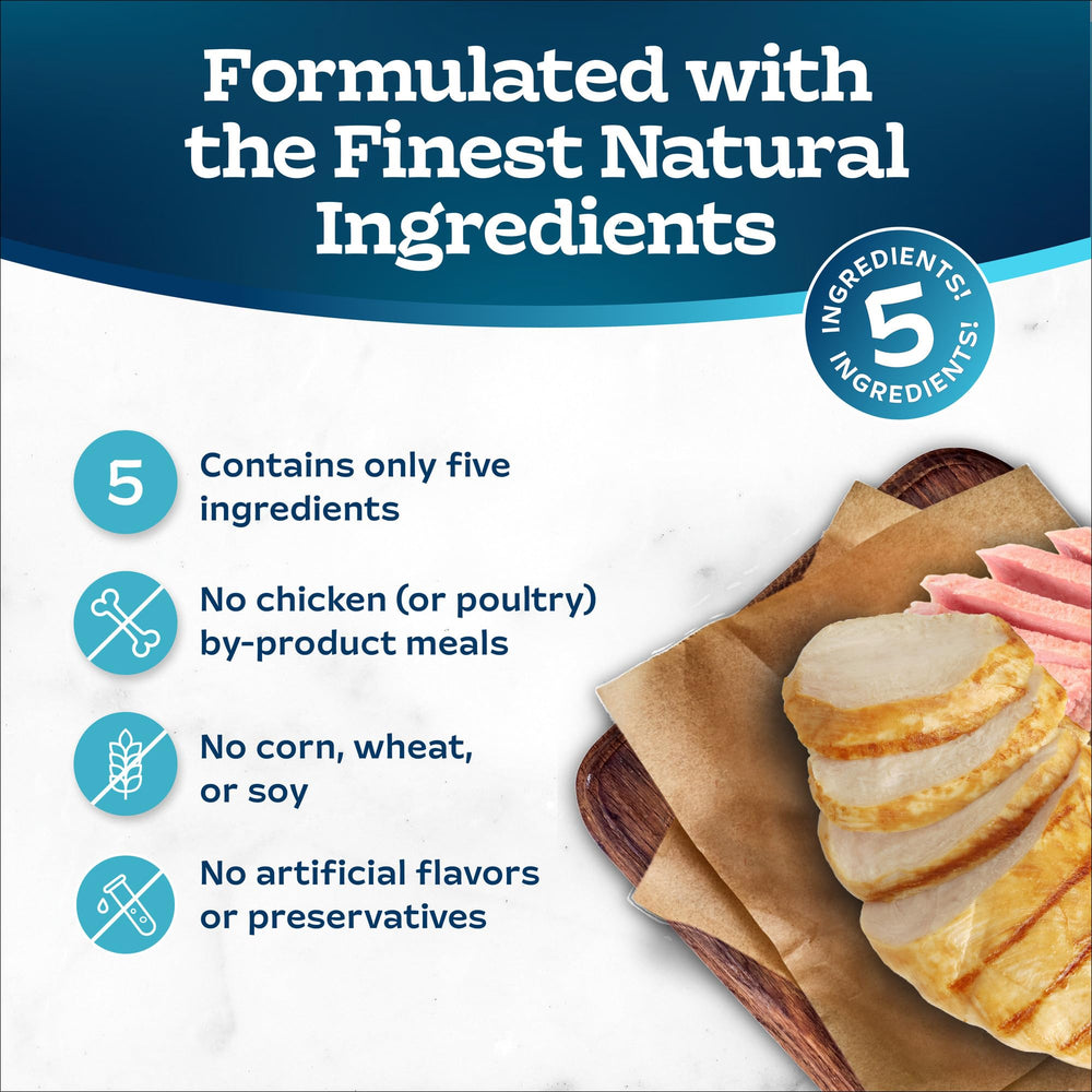 Blue Buffalo Tastefuls Purées no poultry by-product meals for cleaner ingredients.