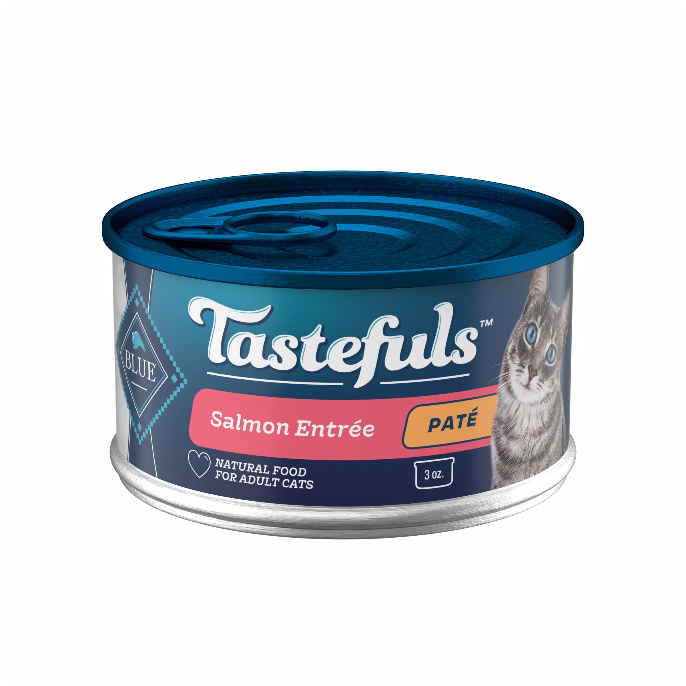 Blue Buffalo Tastefuls Salmon Pate close-up showing silky texture for finicky eaters