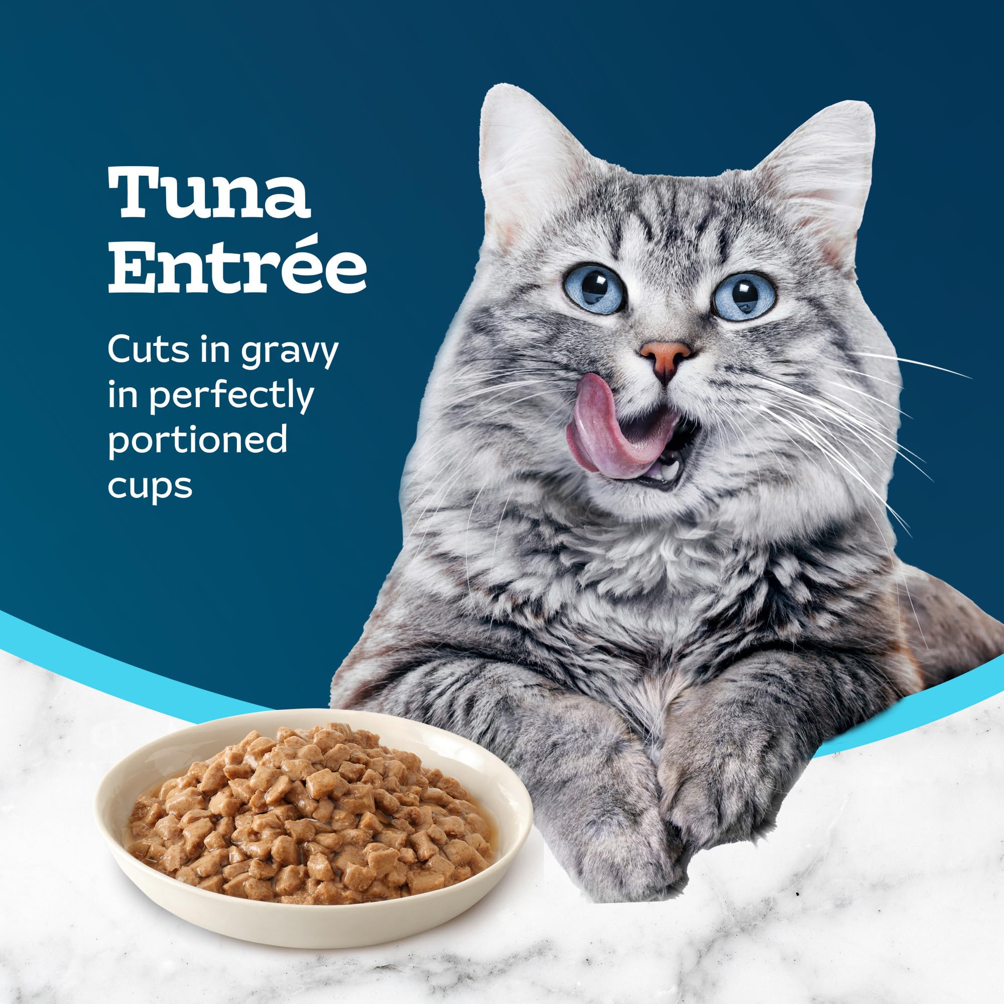 Blue Buffalo Tastefuls tuna-entree-brown-rice texture with wholesome grains.