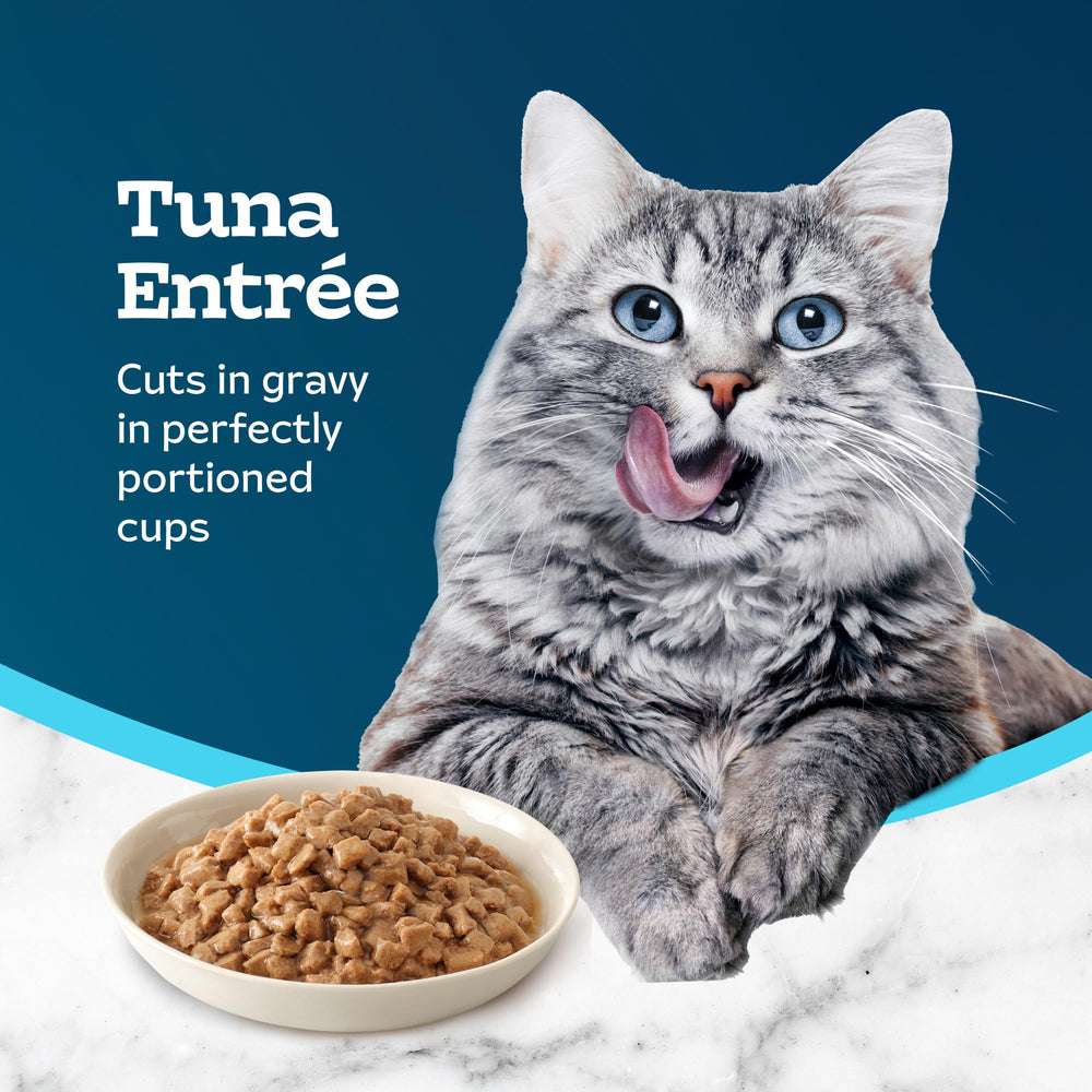 Blue Buffalo Tastefuls tuna-entree-brown-rice texture with wholesome grains.