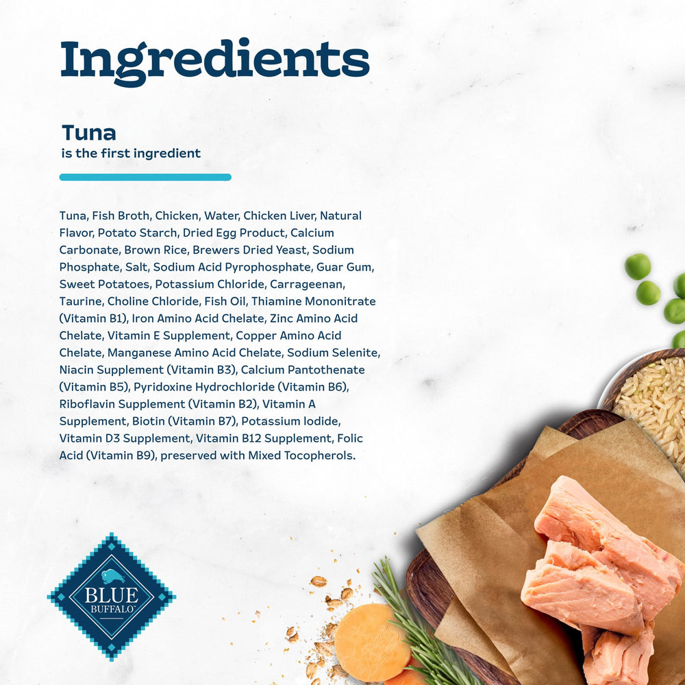 Blue Buffalo Tastefuls tuna-entree-sweet-potatoes natural balance in meals.