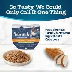 Blue Buffalo Tastefuls Savory Singles twin-pack packaging emphasizes convenience and portion control.