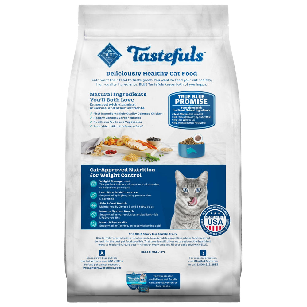 Serving bowl featuring Blue Buffalo Tastefuls for adult cats