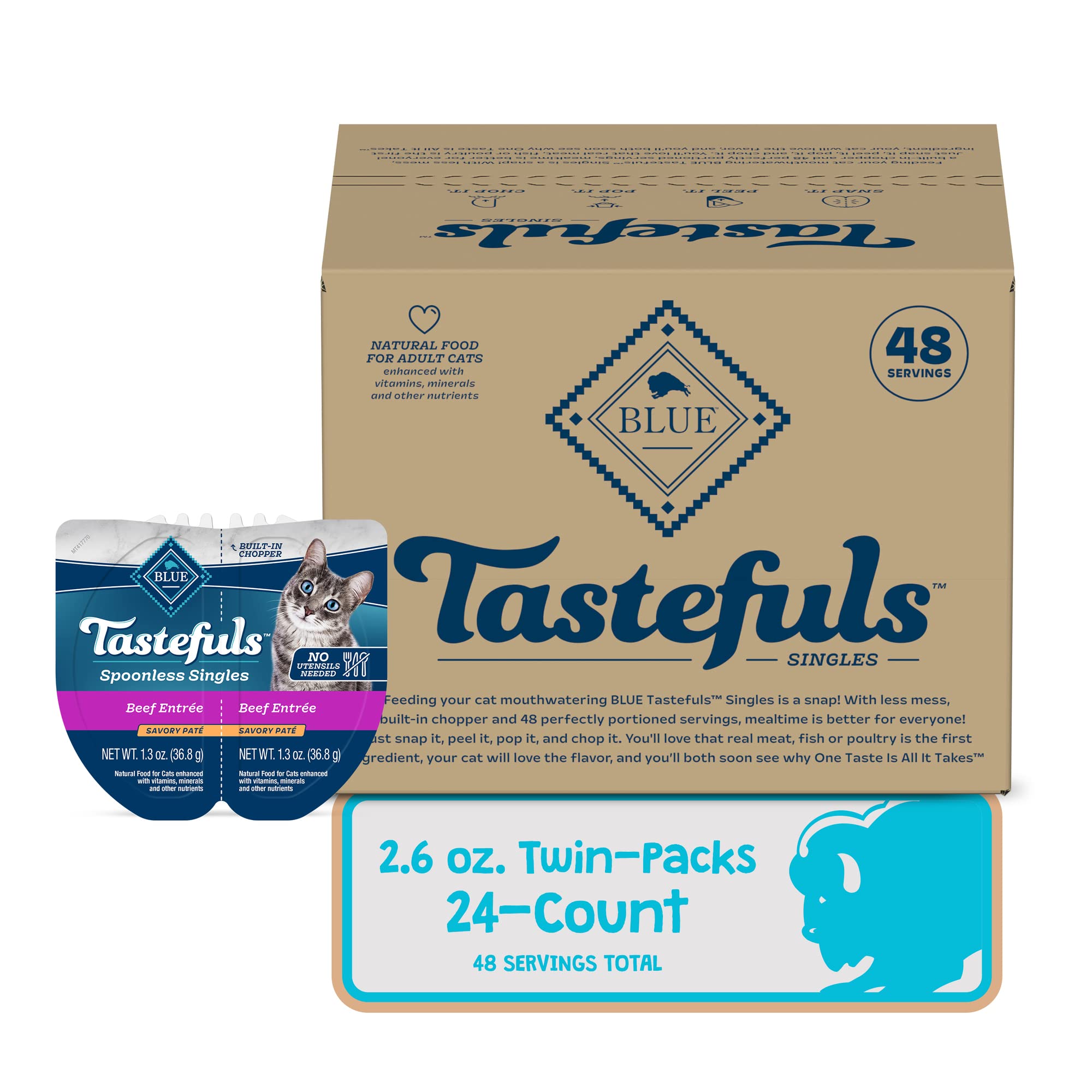 Blue Buffalo Tastefuls beef pâté texture is silky and appealing