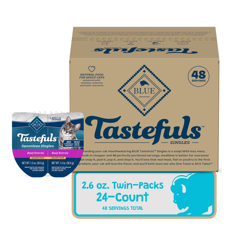 Blue Buffalo Tastefuls beef pâté texture is silky and appealing