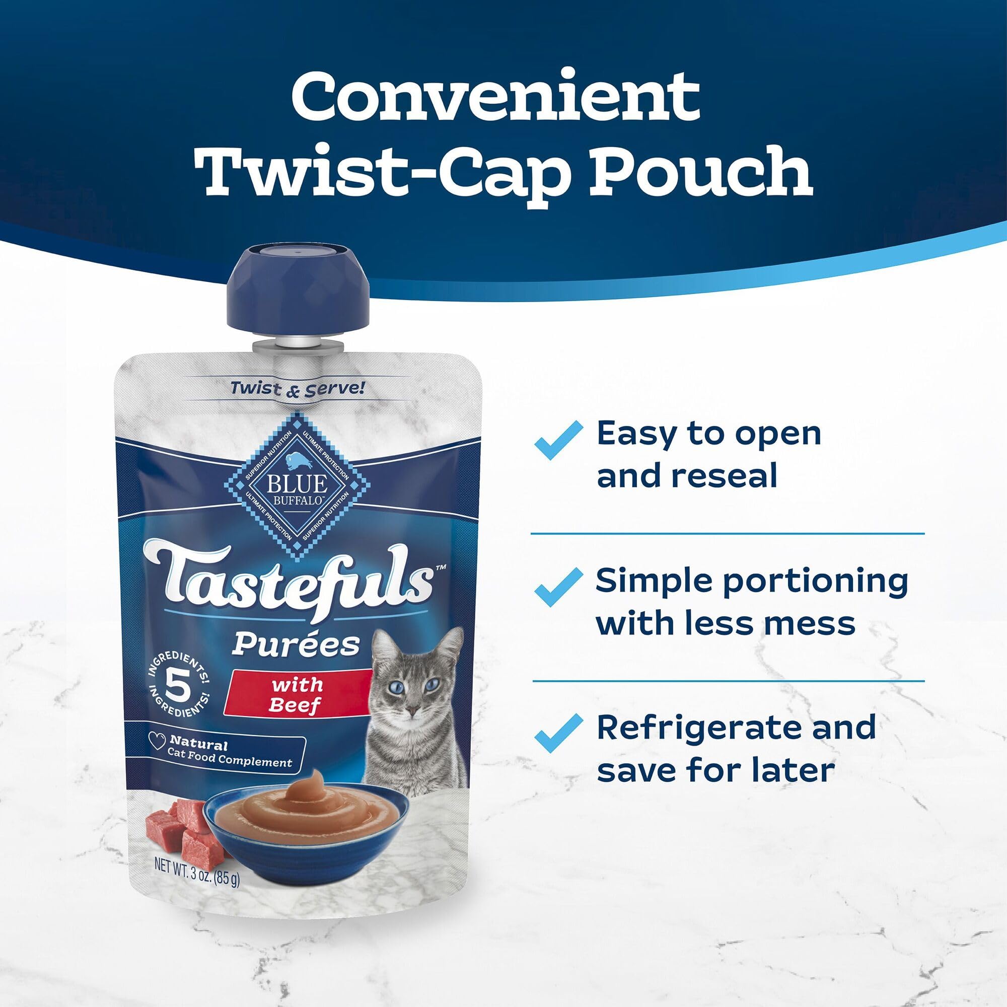 Blue Buffalo Tastefuls Variety Pack with twelve pouches for flavor variety