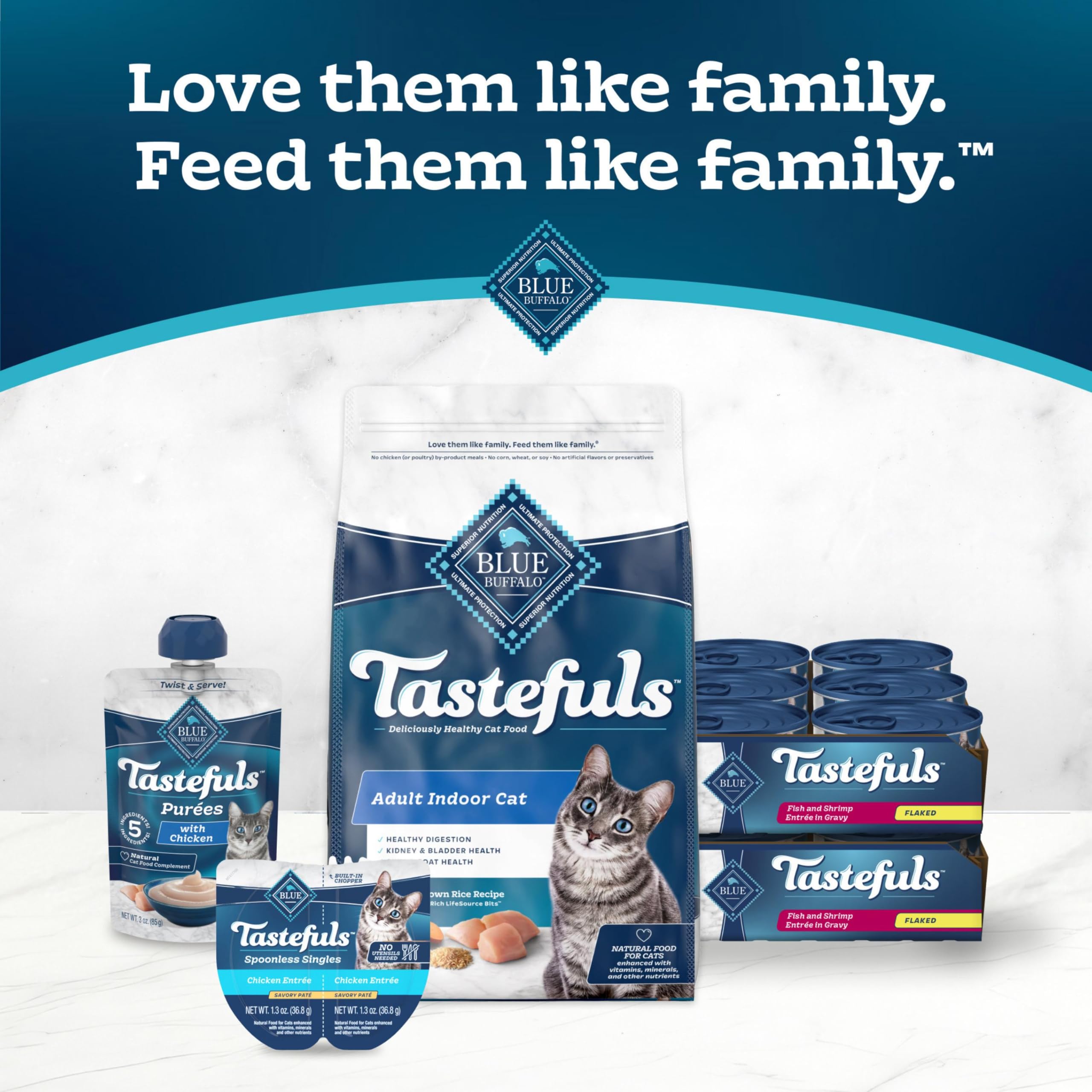 Blue Buffalo Tastefuls wet cat food supports hydration and flavor