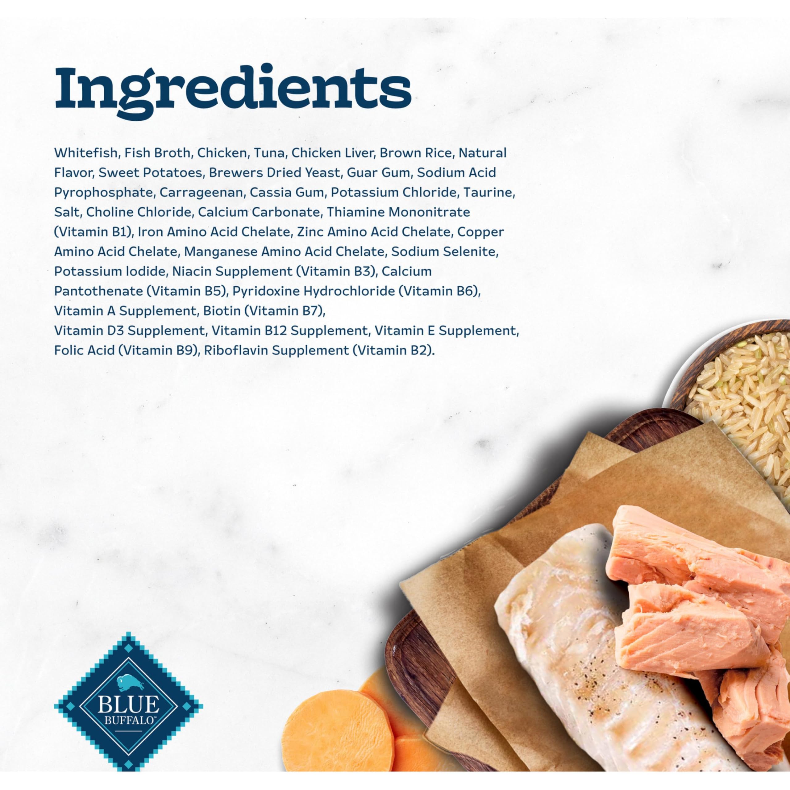 Ingredient close-up label highlights no corn, wheat, or soy for variety of diets.
