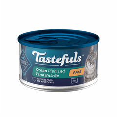 Blue Buffalo Tastefuls wet cat food pate can lined up for a healthy meal option
