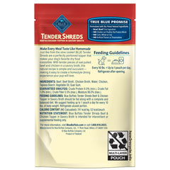 Blue Buffalo Tender Shreds served over dry food boosts flavor.