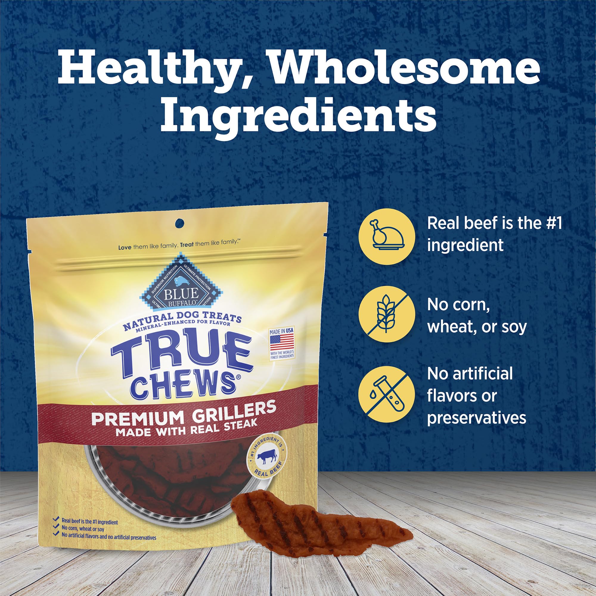 No corn, wheat, or soy claim on packaging for wholesome ingredients