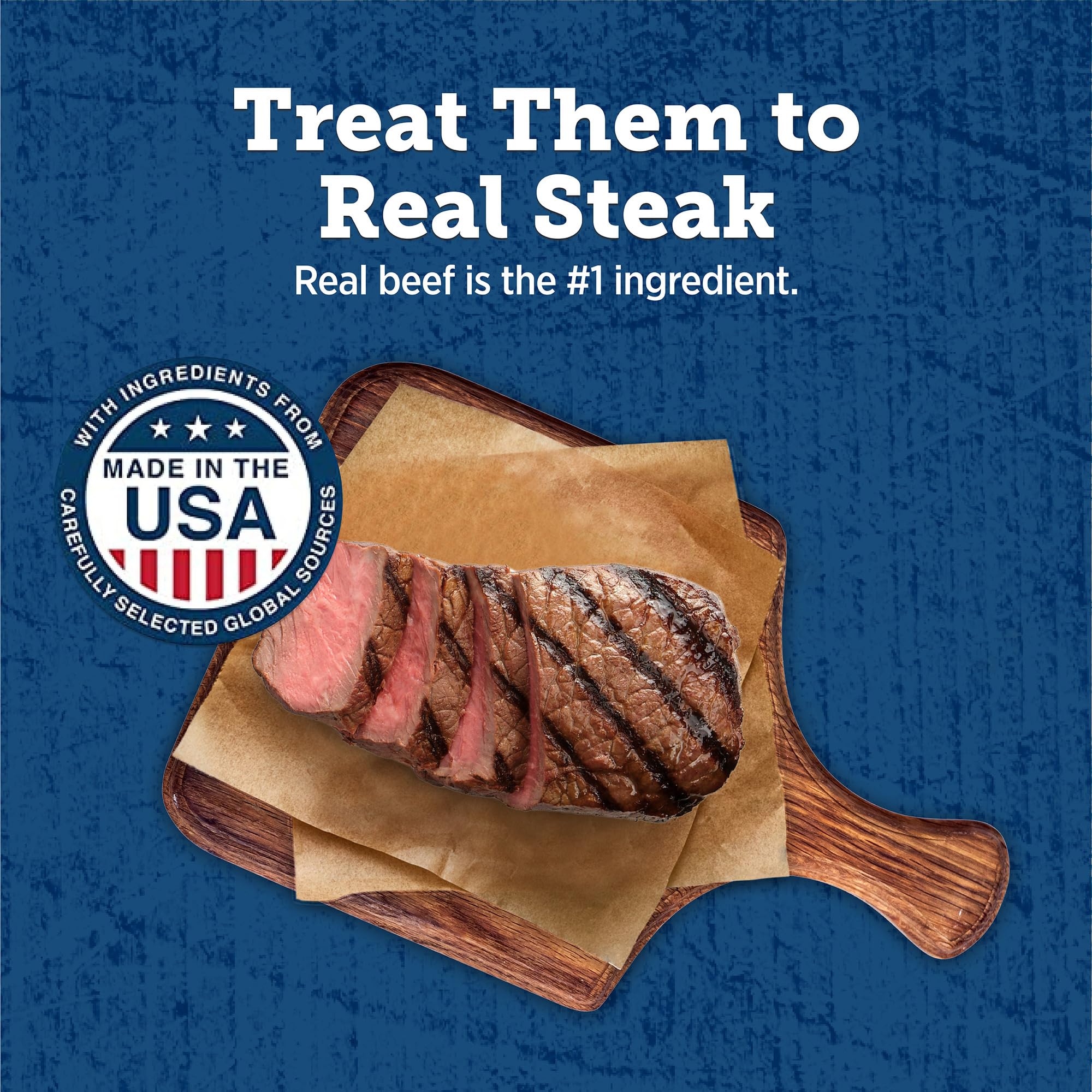 Close-up of tender beef texture on premium Grillers treats