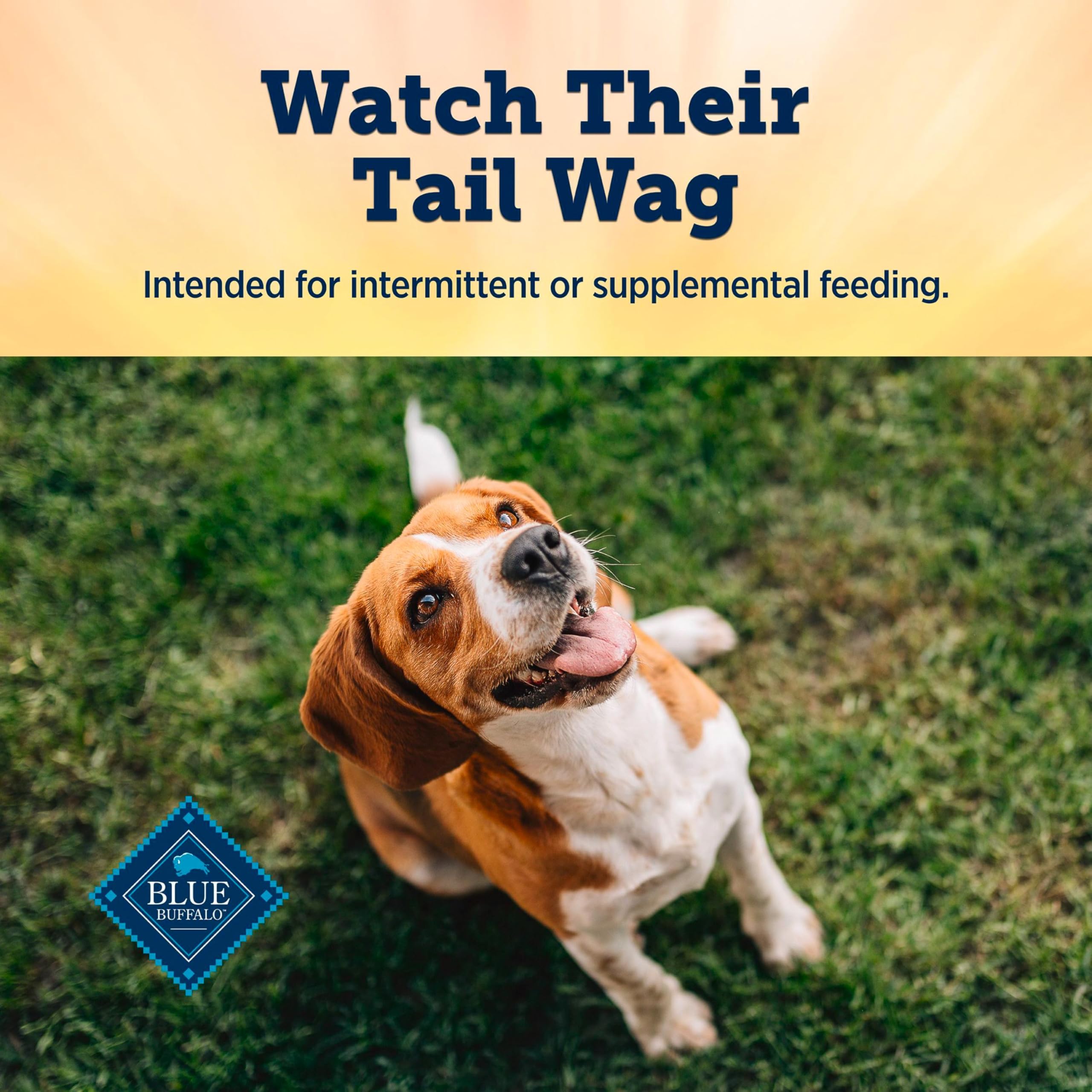 Blue Buffalo True Chews steak recipe label highlights natural ingredients.