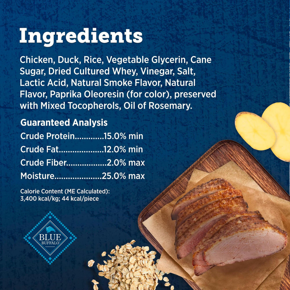 Blue Buffalo True Chews wholesome ingredients, with no corn, wheat, or soy