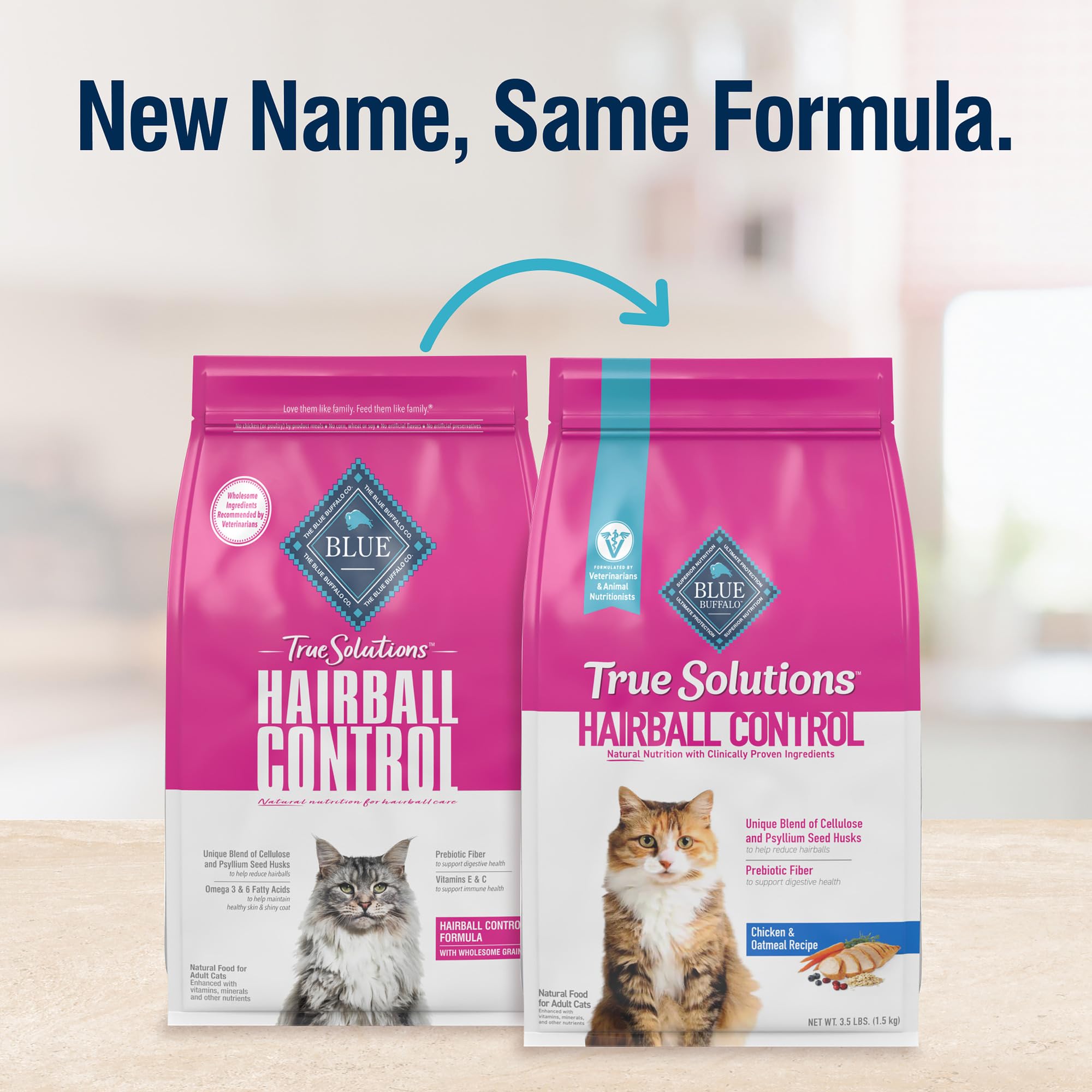 Blue Buffalo True Solutions chicken-first formula shows real chicken as the primary ingredient.