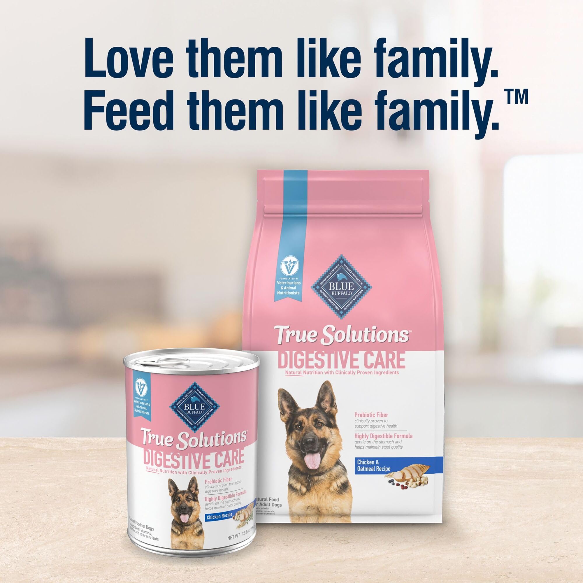 Blue Buffalo Digestive Care packaging variations depicted.