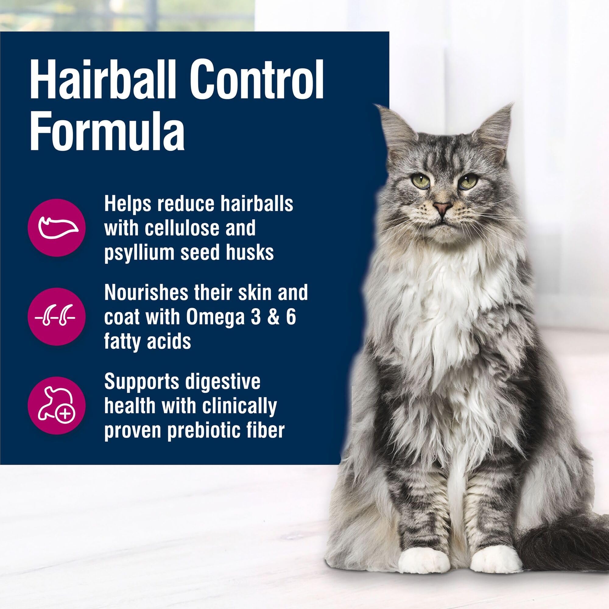 USA-made label on Blue Buffalo True Solutions Hairball Control packaging