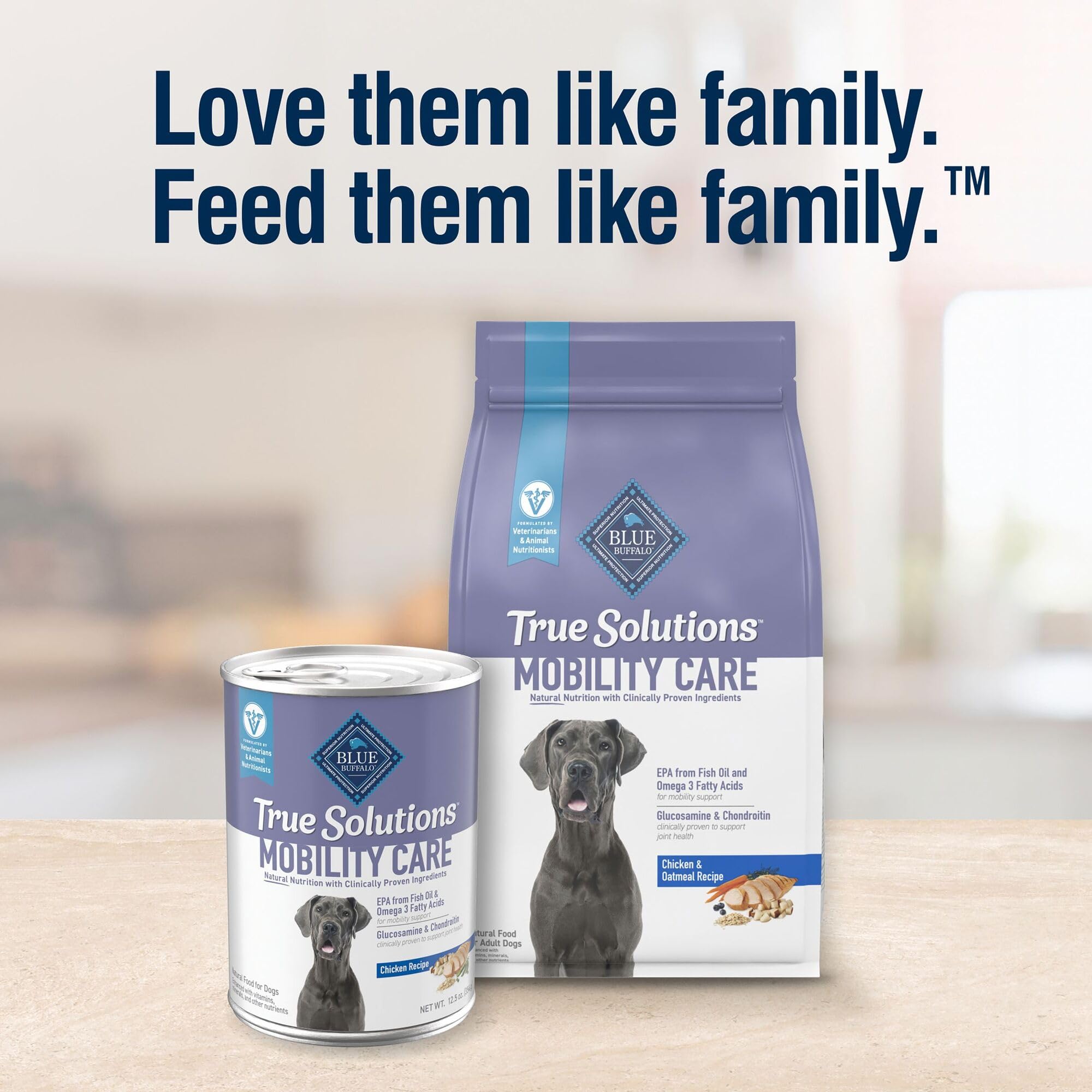 Blue Buffalo True Solutions Mobility Care is formulated with veterinarians and nutritionists.
