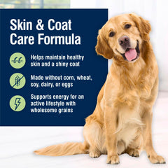 Omega 3 and 6 fatty acids in Blue Buffalo True Solutions support healthy skin and coat.