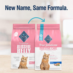 Blue Buffalo True Solutions prebiotic fiber image suggests stool support for adult cats