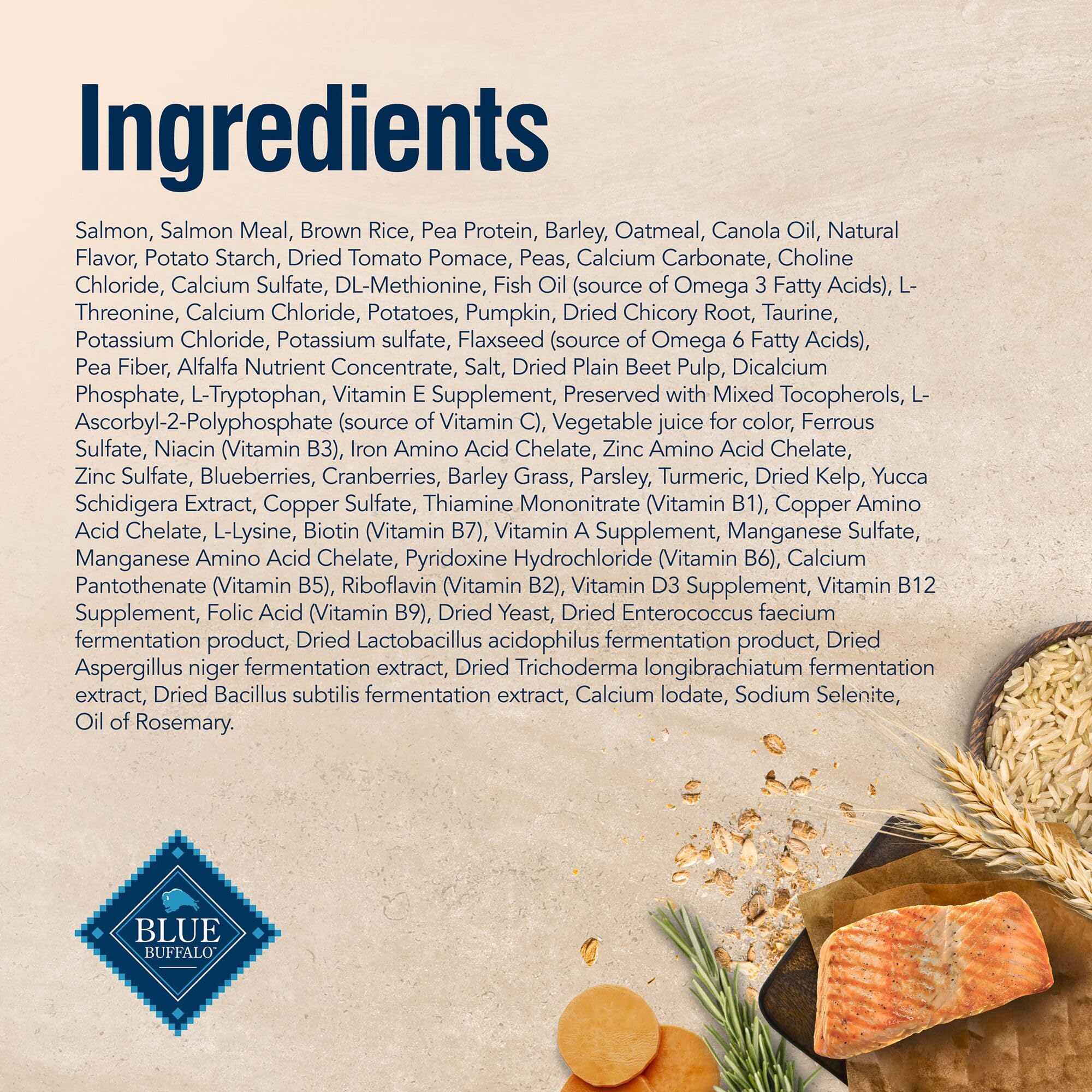 Blue Buffalo True Solutions real salmon first ingredient on the label