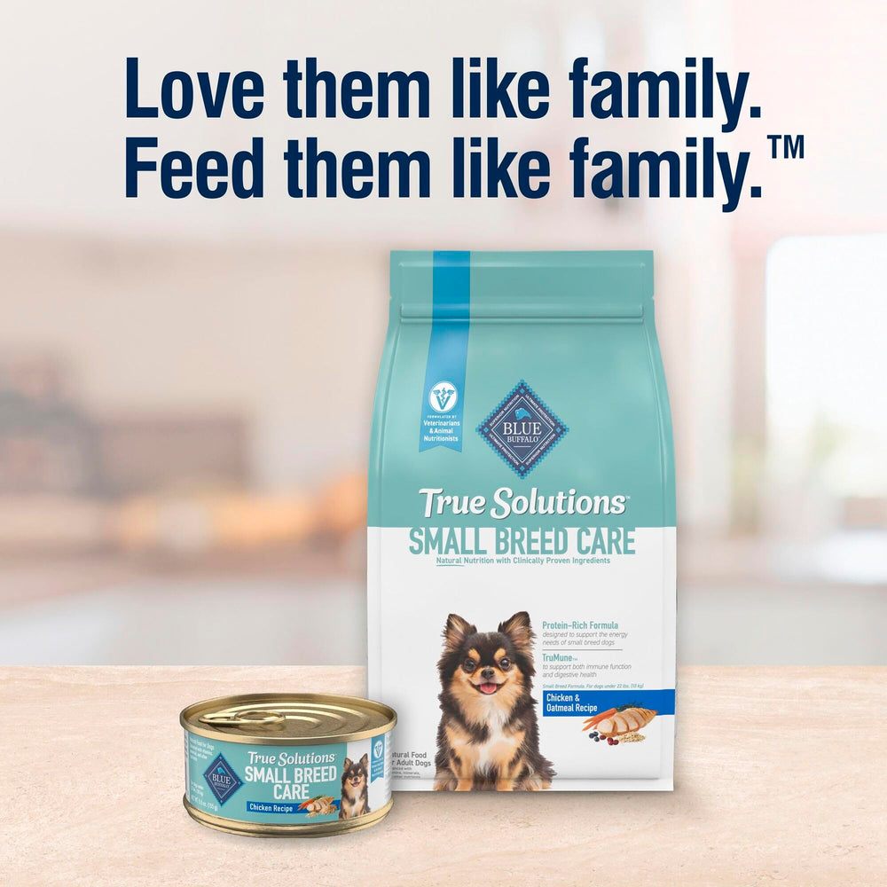 Blue Buffalo True Solutions packaging front highlights real chicken nutrition benefits