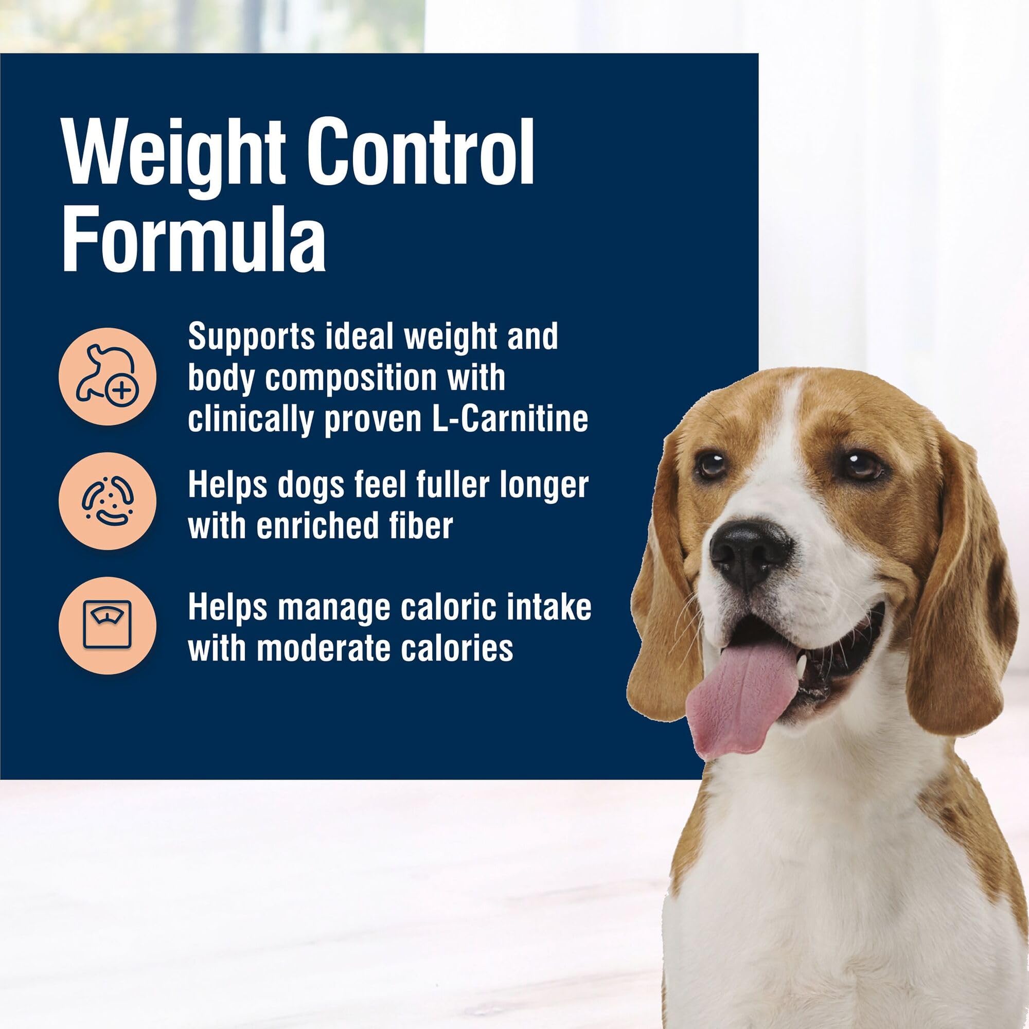 Blue Buffalo True Solutions enriched fiber panel suggests fullness between meals