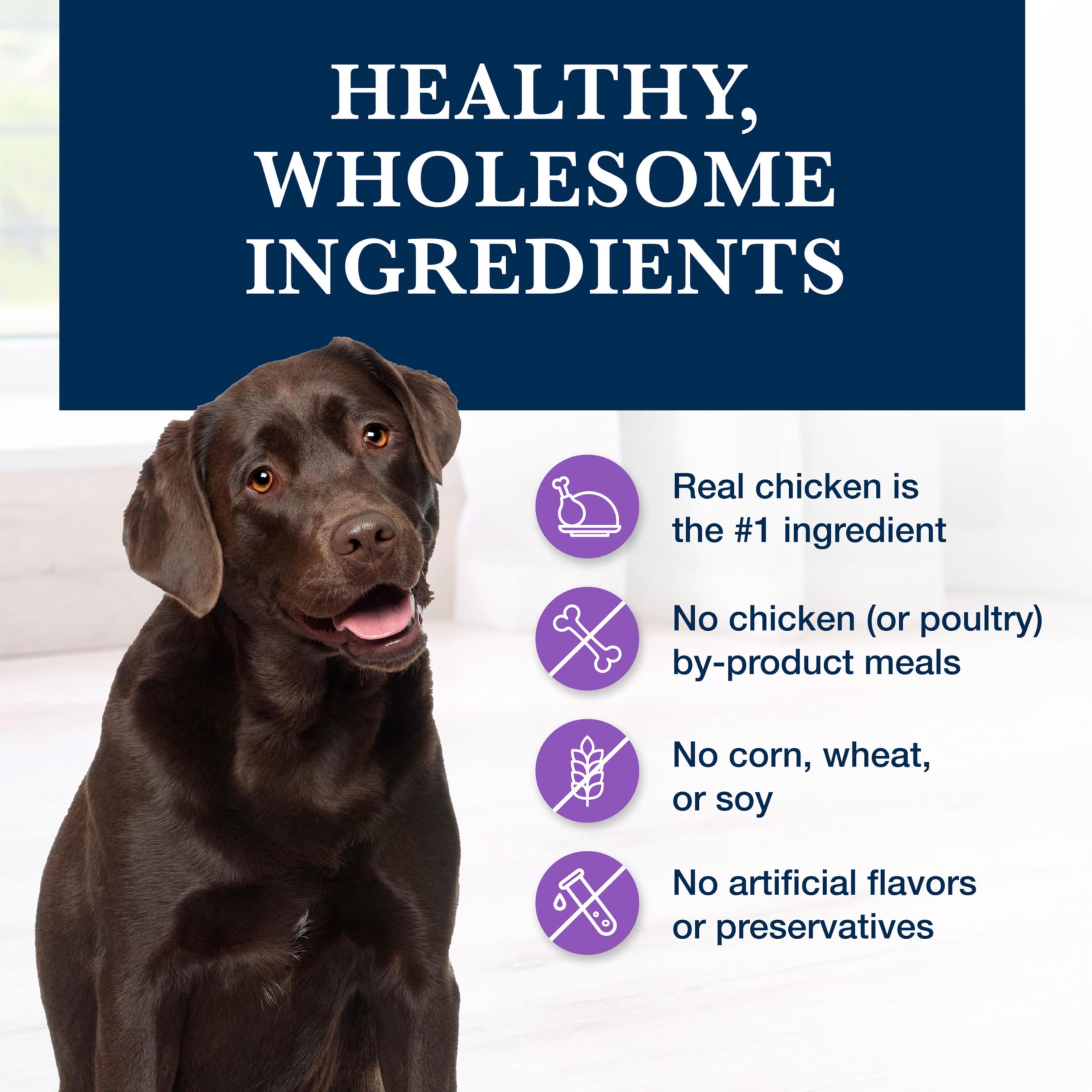 Blue Buffalo W+U packaging emphasizes corn, wheat, and soy-free formula