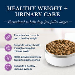 Blue Buffalo W+U veterinary-prescribed formula for dogs with dietary needs.