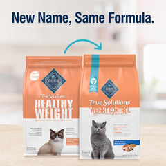 Blue Buffalo weight-control kibble closeup shows small bites designed for satiety.