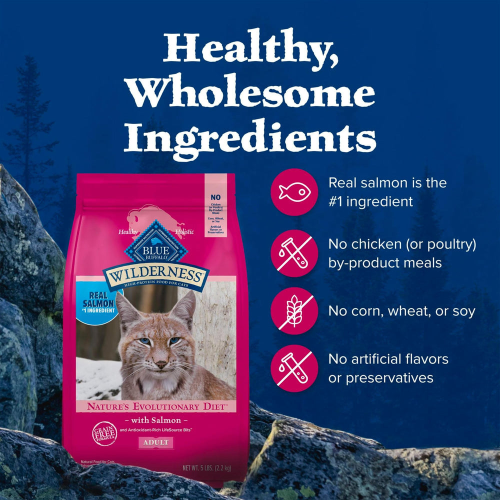 Blue Buffalo Wilderness real salmon first ingredient close-up