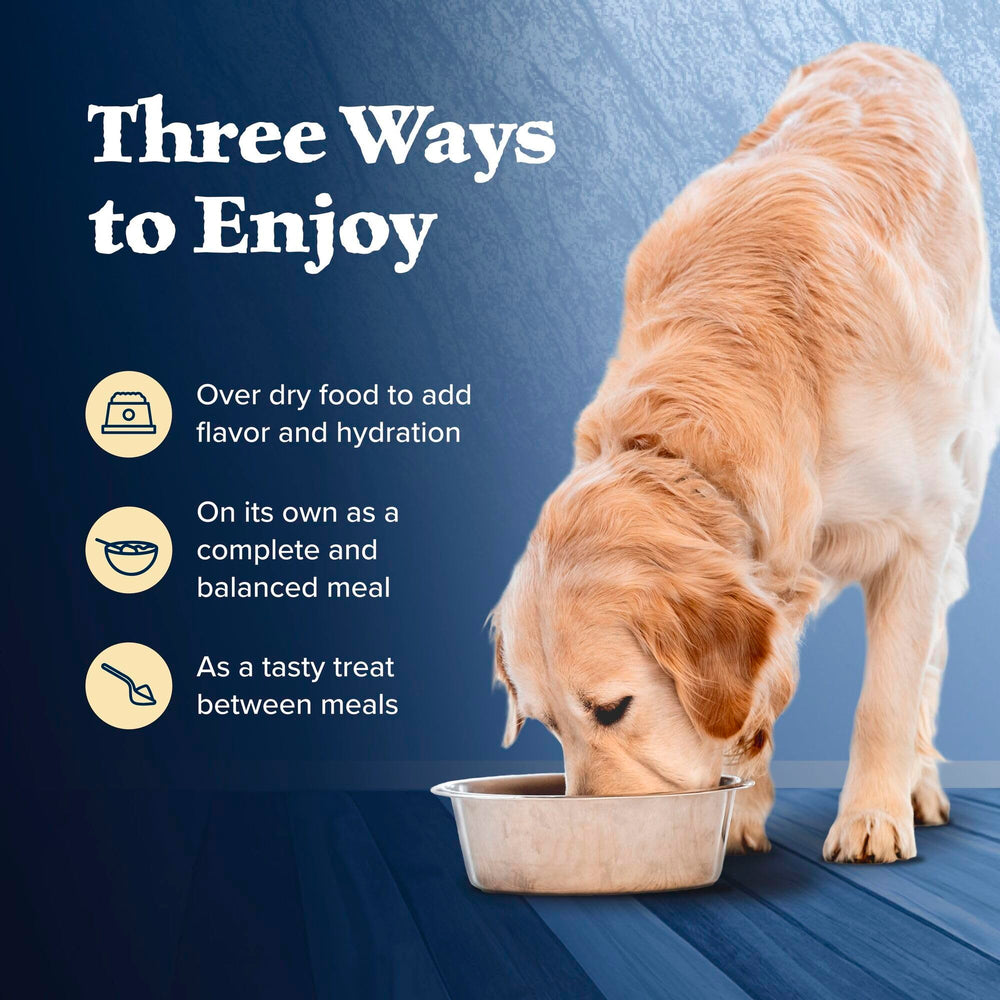 Convenient meal option for active dogs.