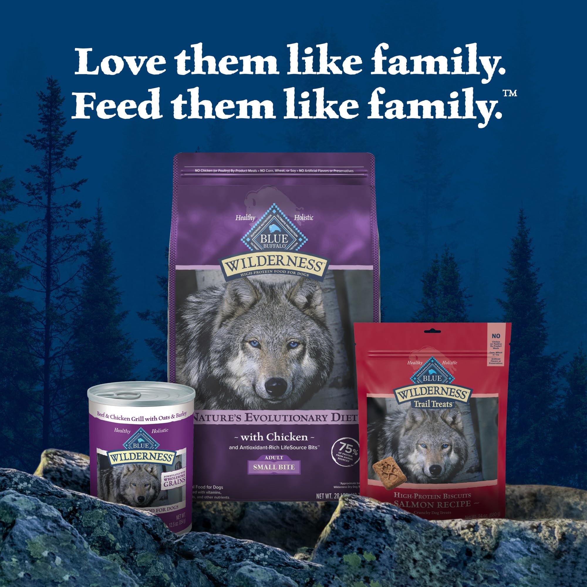 Blue Buffalo Wilderness dog mealtime serving with a nutritious bite.