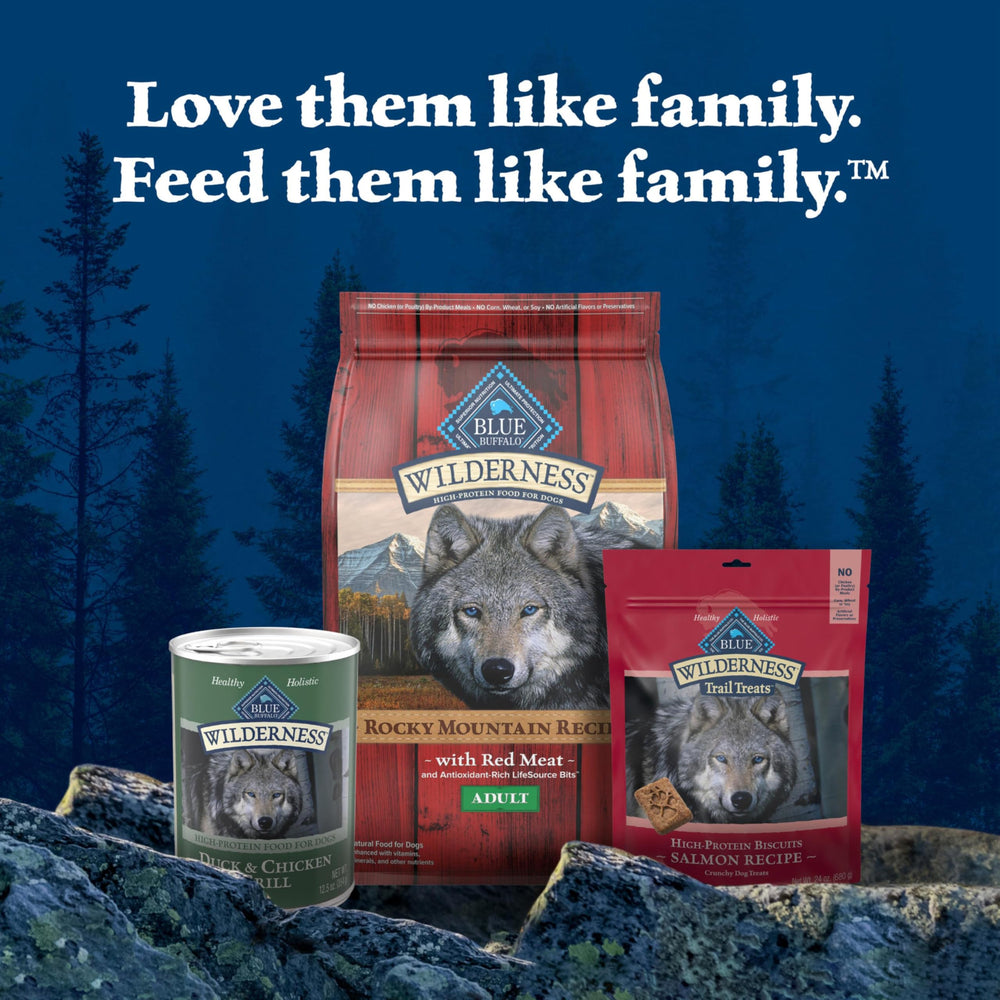 Blue Buffalo Wilderness duck chicken grill serving idea for active dogs