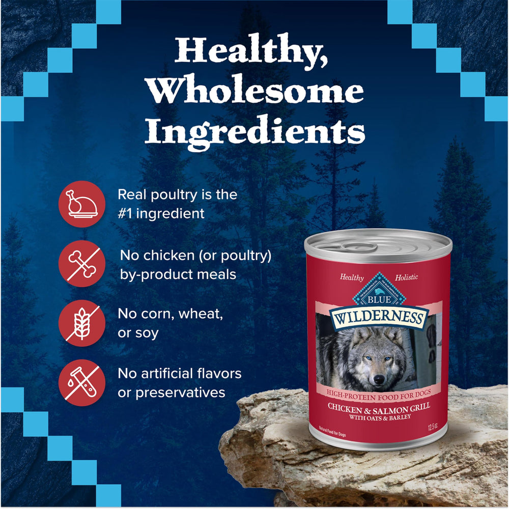 Active dog energized by Blue Buffalo Wilderness high-protein meal.
