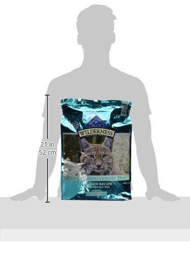 Blue Buffalo Wilderness grain-free formula emphasizes real chicken without grains.