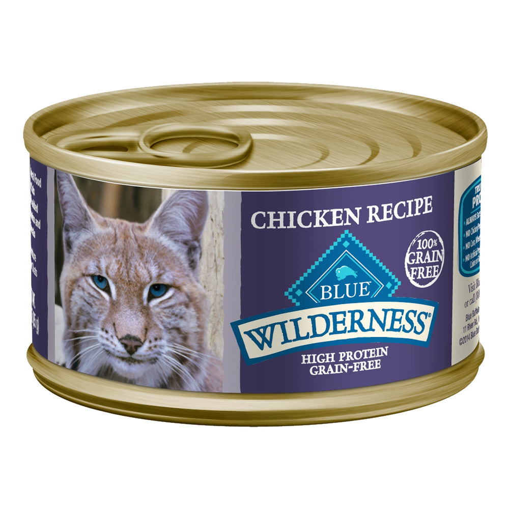 Blue Buffalo Wilderness grain-free packaging on shelf for convenient choice