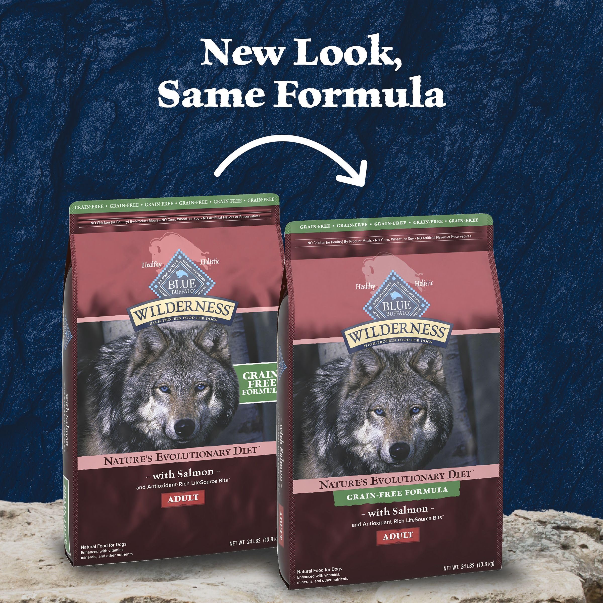 Blue Buffalo Wilderness grain-free recipe uses potatoes and sweet potatoes.