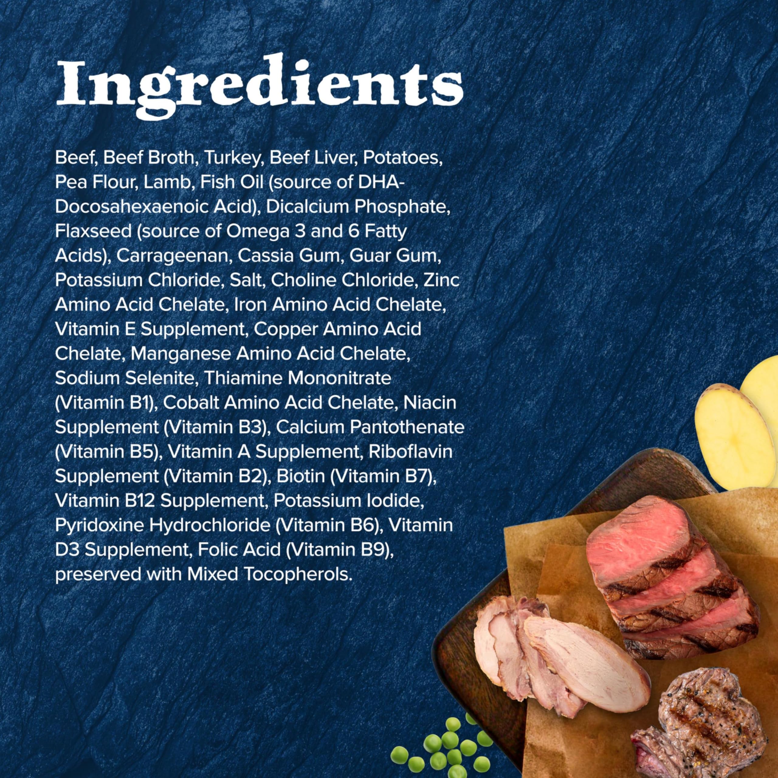 Blue Buffalo Wilderness grain-free red meat paté dish showcases texture and flavor