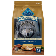 Blue Buffalo Wilderness Healthy Weight bag front shows real chicken and protein-rich nutrition.
