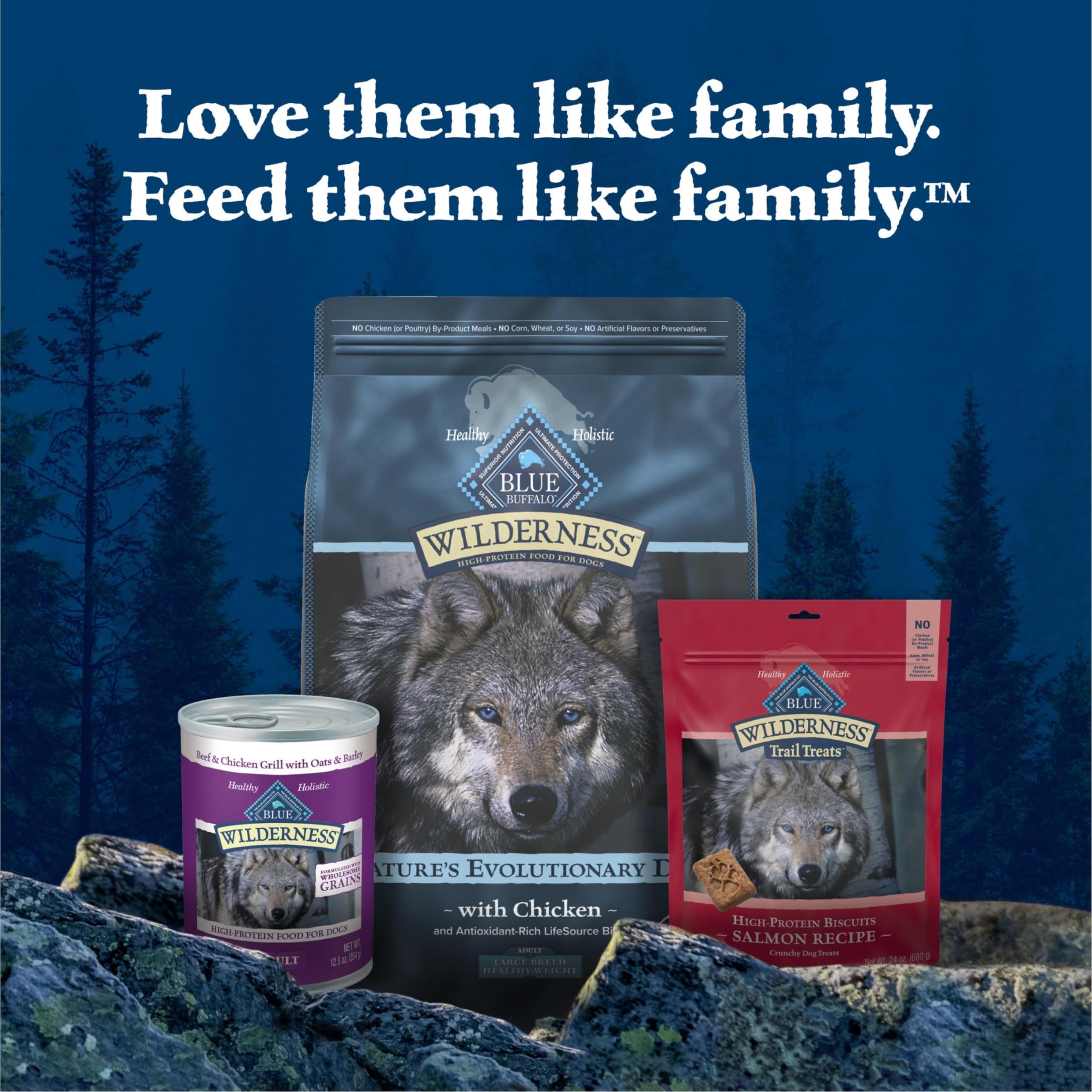 Blue Buffalo Wilderness includes antioxidant-rich LifeSource Bits for immune support.