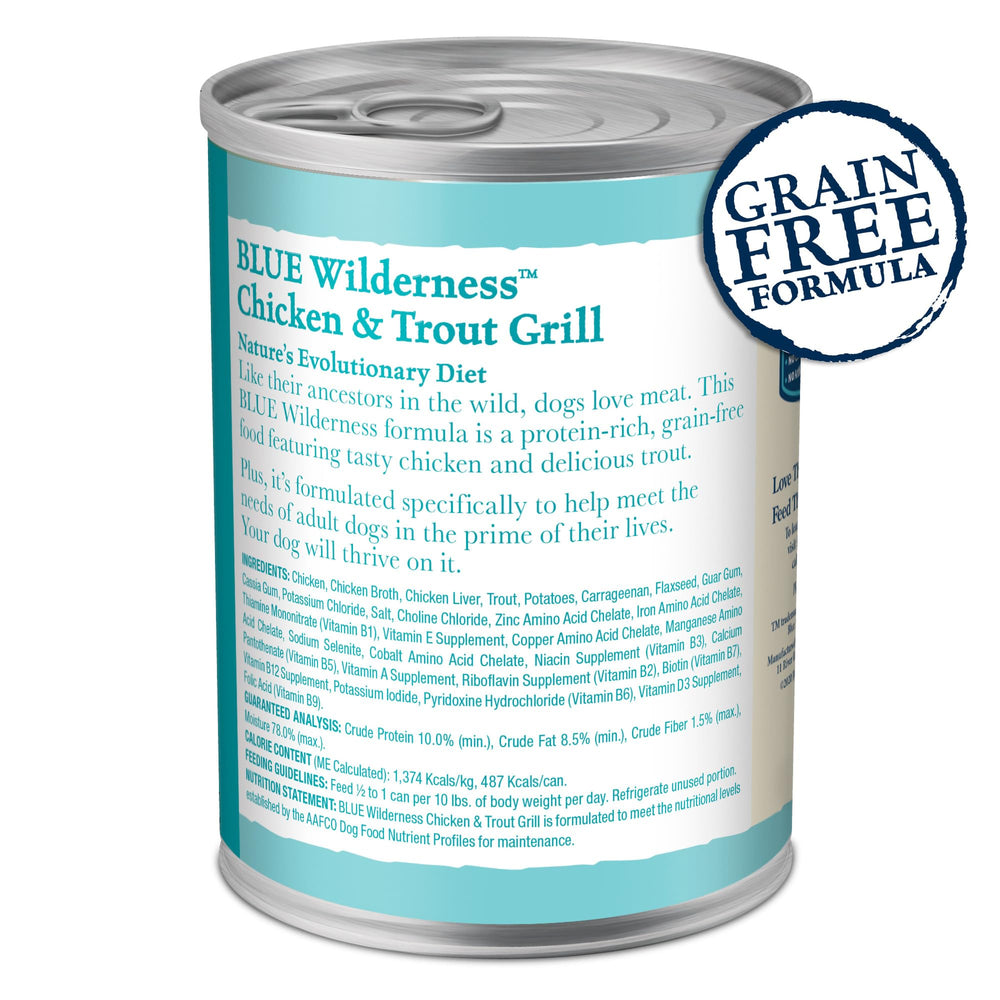 Blue Buffalo Wilderness ingredients label highlights real chicken first