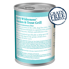 Blue Buffalo Wilderness ingredients label highlights real chicken first