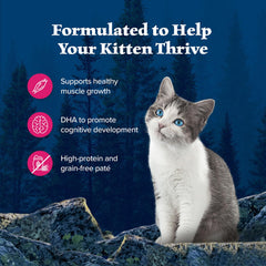 Blue Buffalo Wilderness kitten DHA supports cognitive development during growth